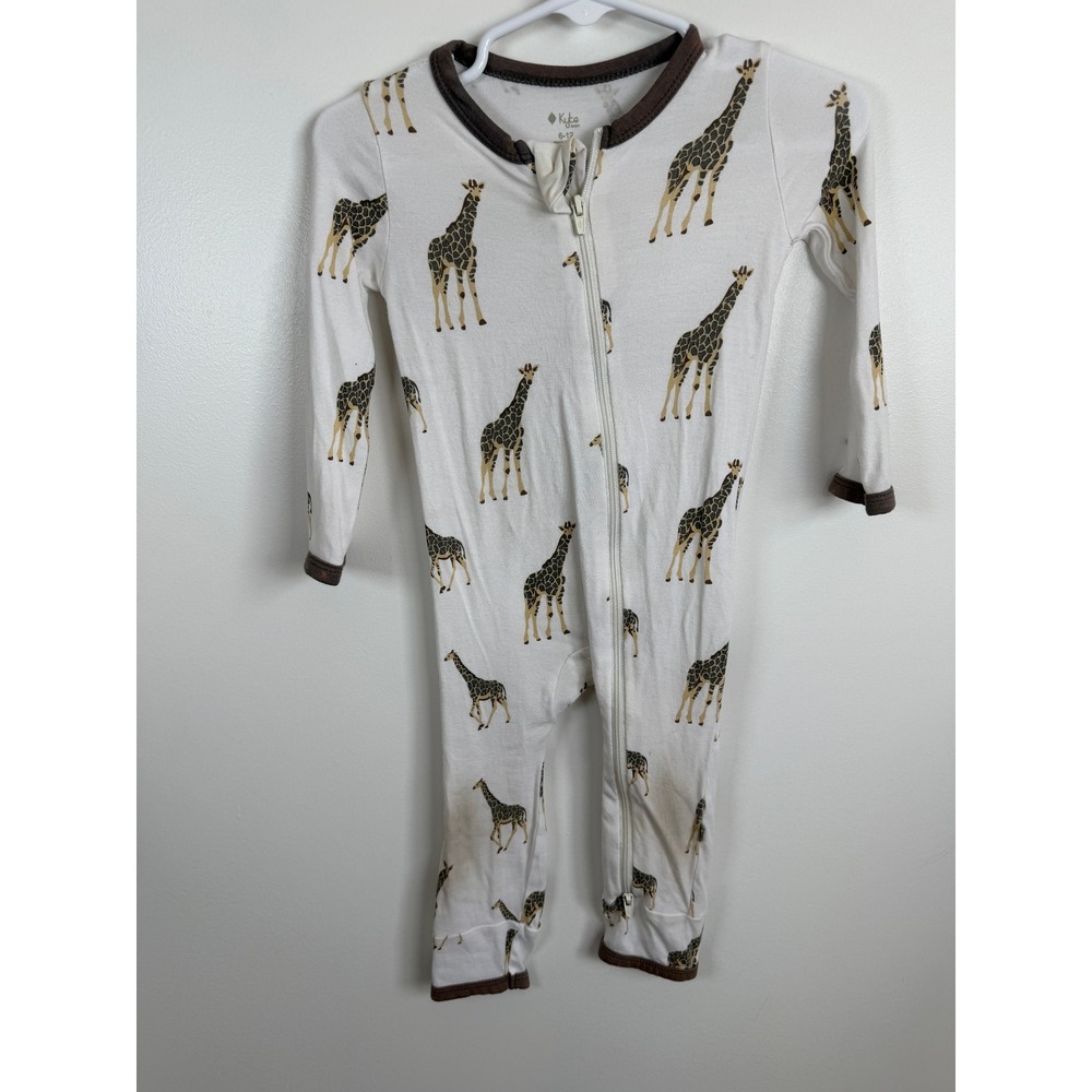 Kyte Baby Giraffe Print Bamboo Romper 6-12 Months
